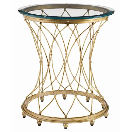 Cabris Accent Table with Glass Top